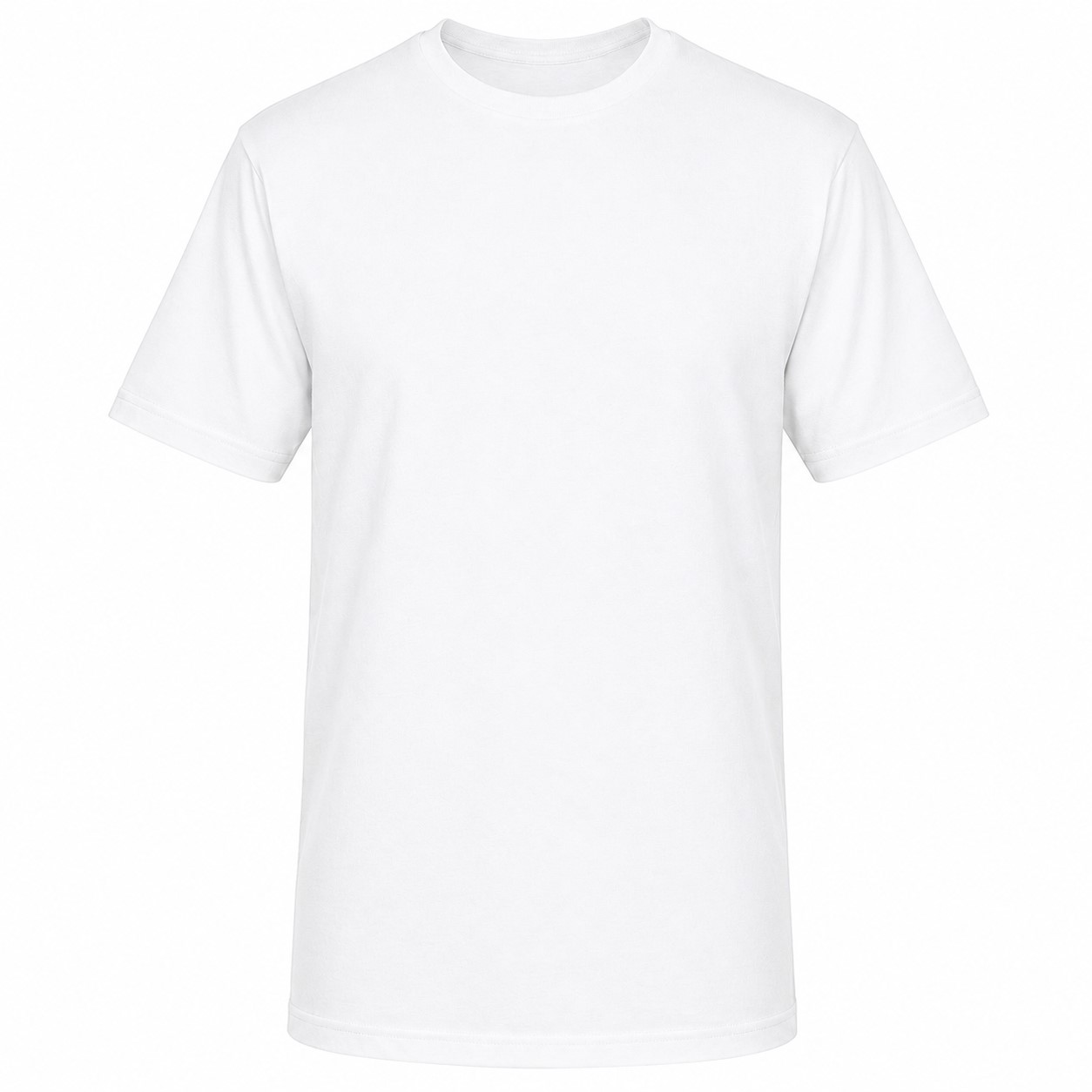 Five Star Pattern Cotton Polyester Tee — White