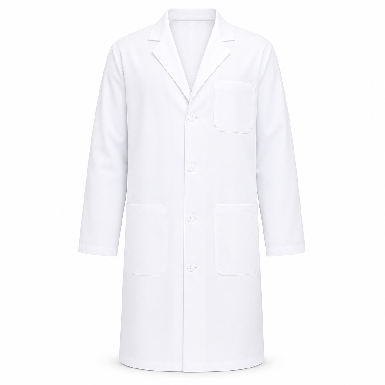 Cotton Blend Three Pocket Lab Coat — view 2