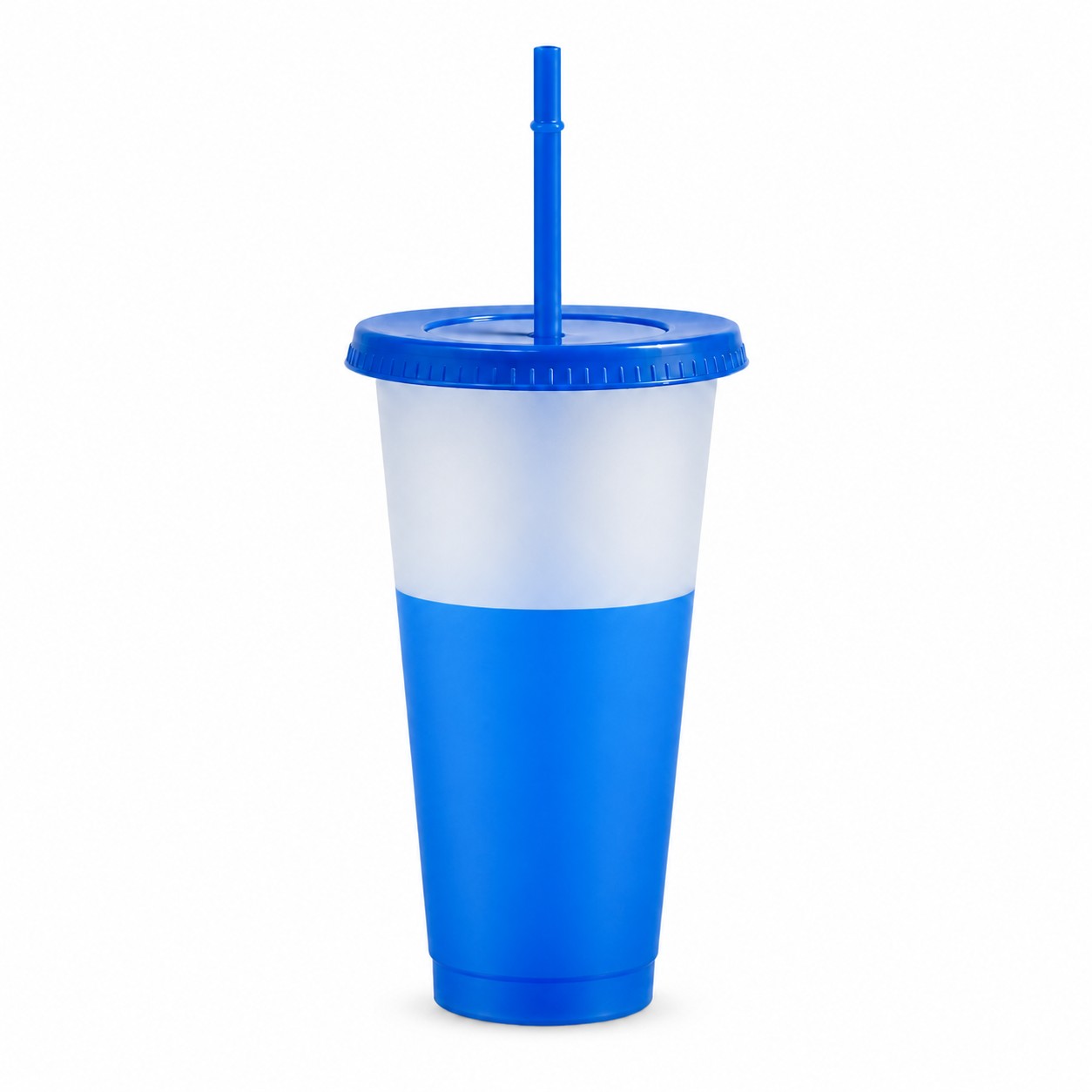 Color Changing 24 Oz Plastic Tumbler — Blue