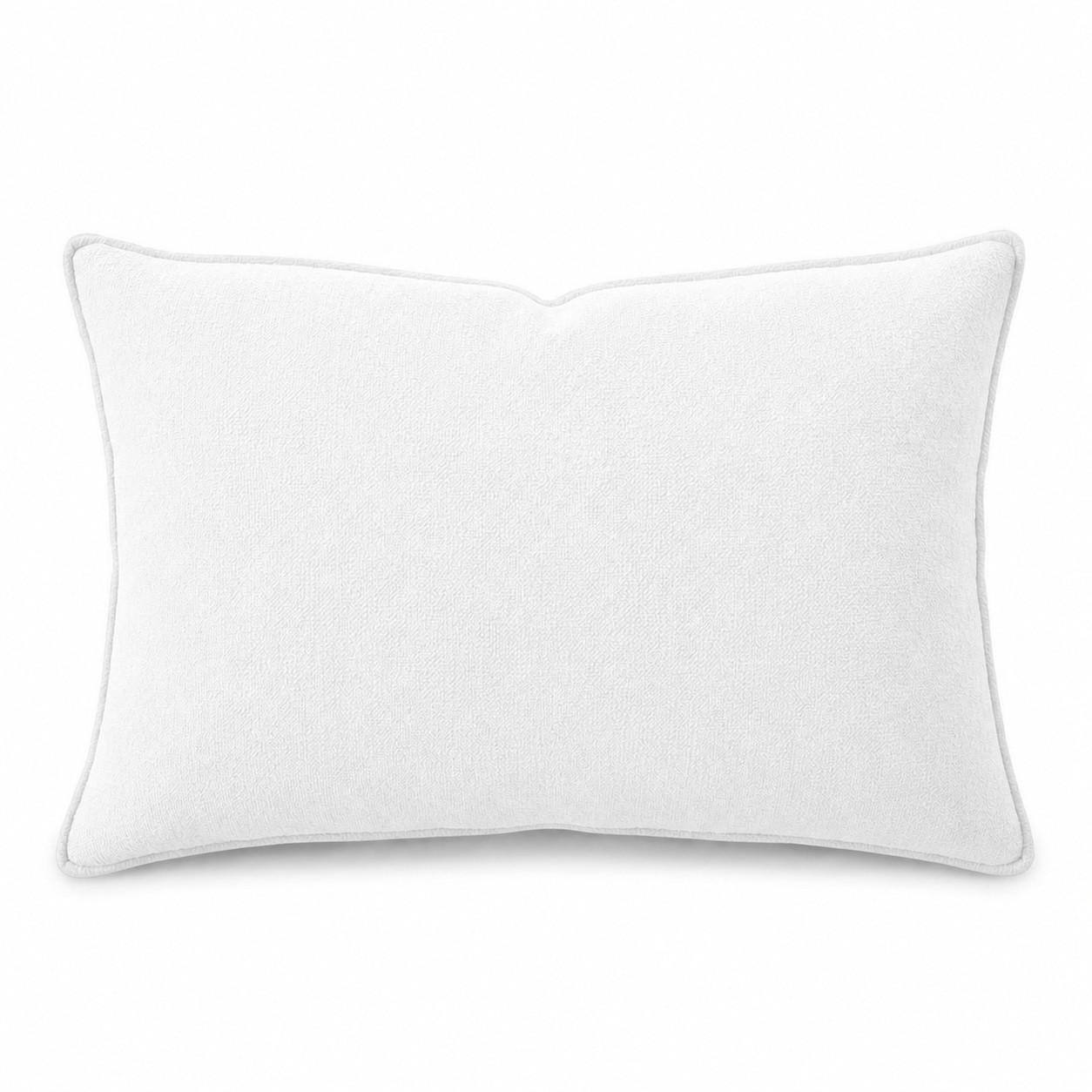 Zippered Plush Lumbar Pillow With Insert — White