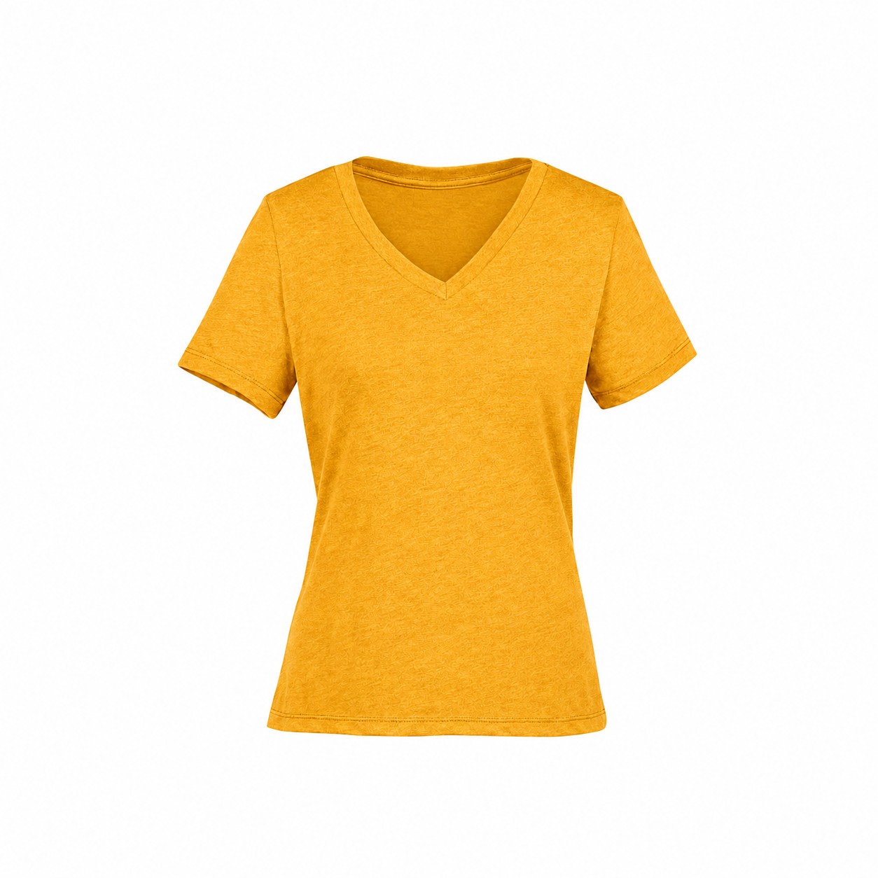 Ladies Heather Blend V Neck Tee — Gold