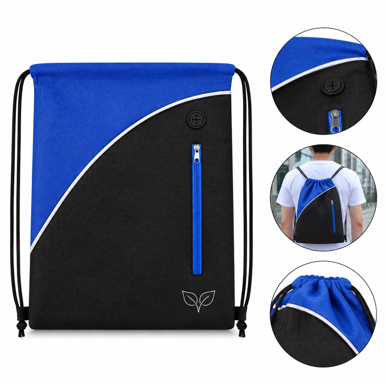 Summit Polyester Drawstring Backpack