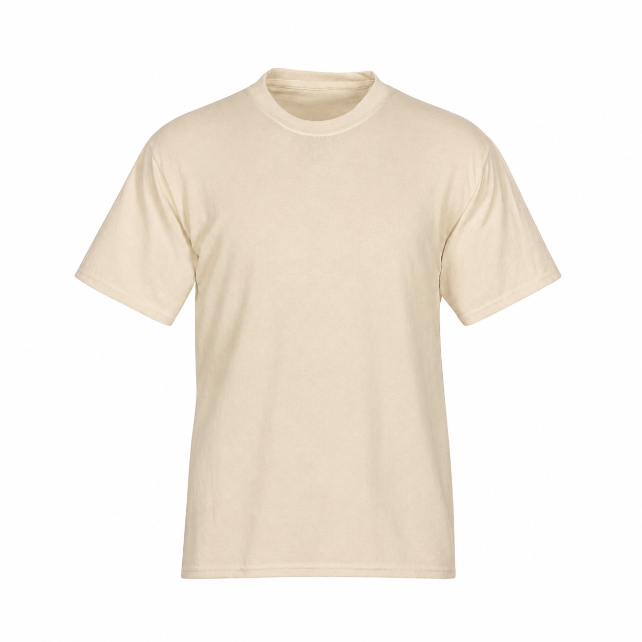 Cotton Polyester Uniform Crewneck Tee — Beige