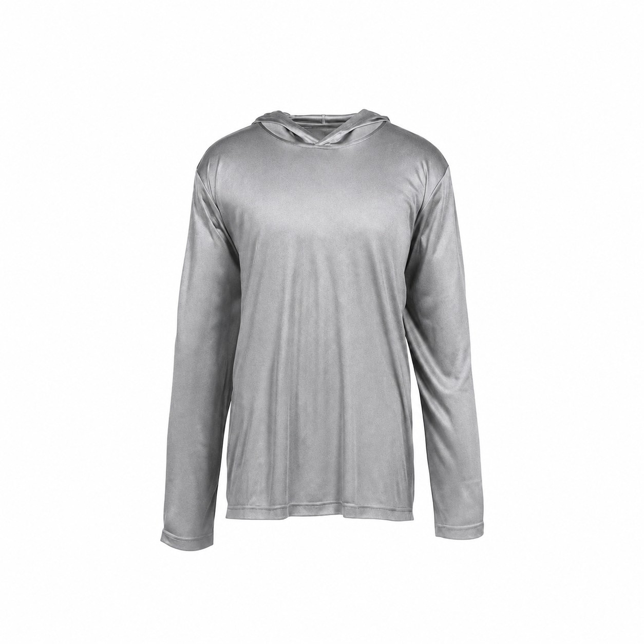 Hooded Polyester Performance Tee — Gray