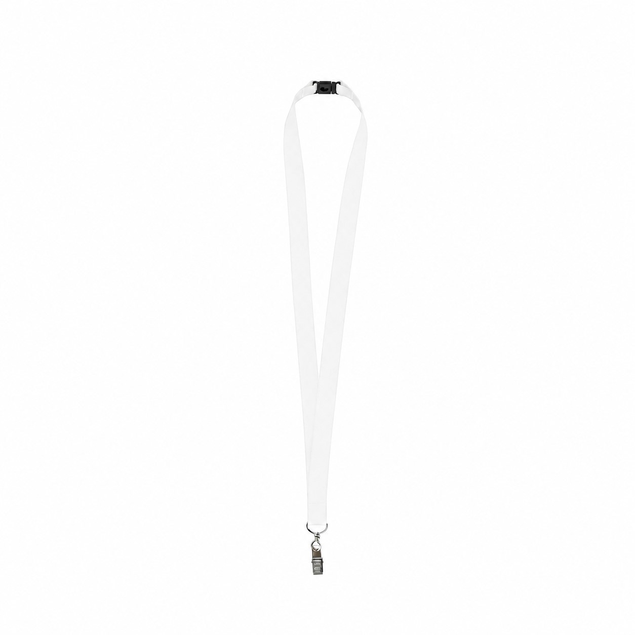 Rear Breakaway Bulldog Clip Lanyard — White