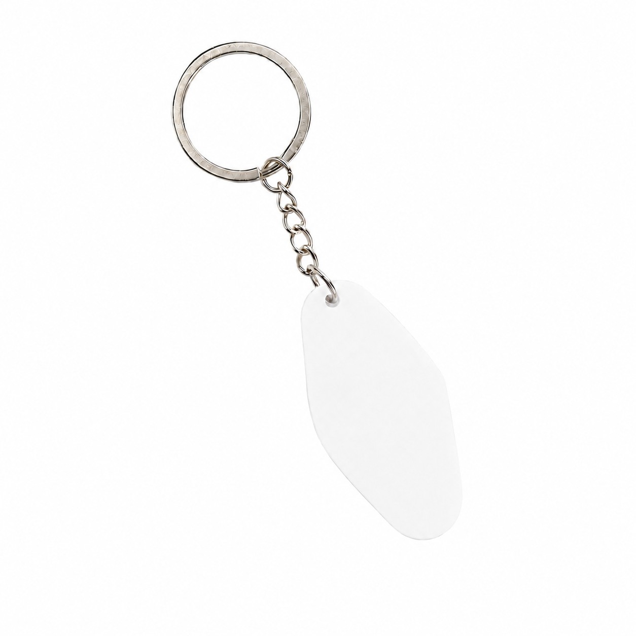 Acrylic Key Tag With Hardware — White