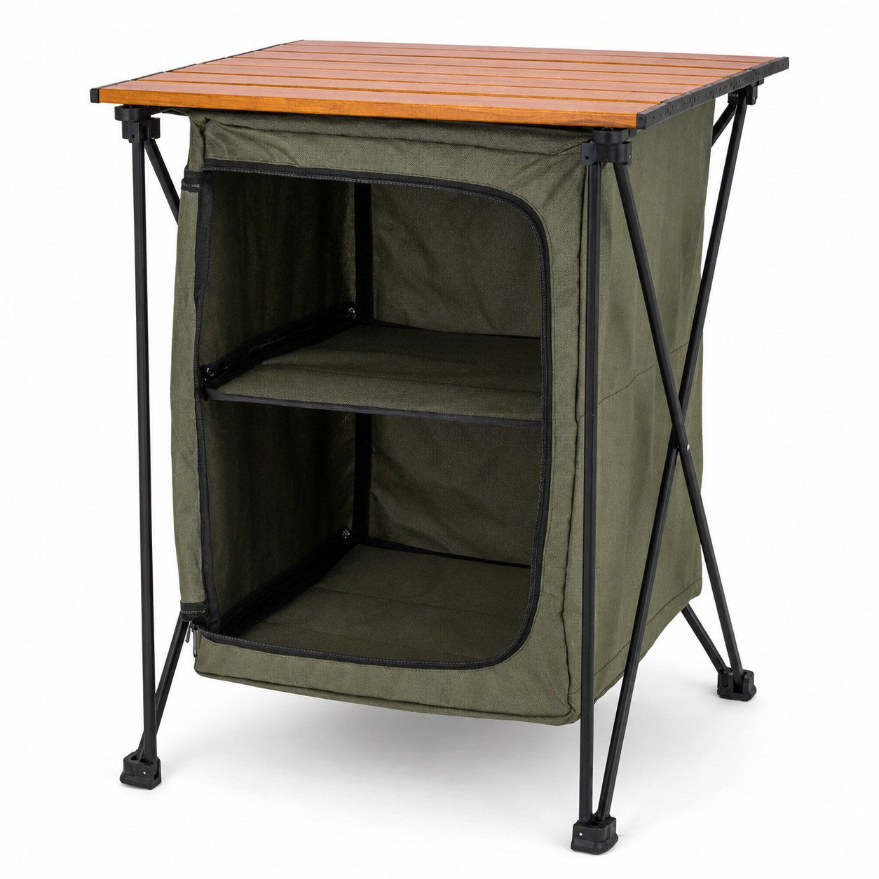 Two Tier Portable Camping Table With Storage Bag — view 2
