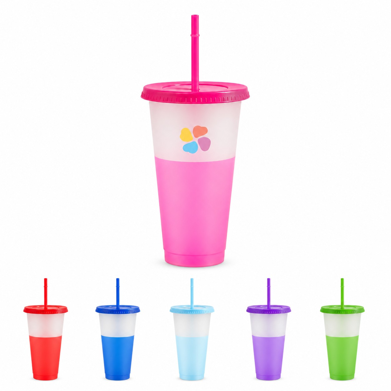 Color Changing 24 Oz Plastic Tumbler