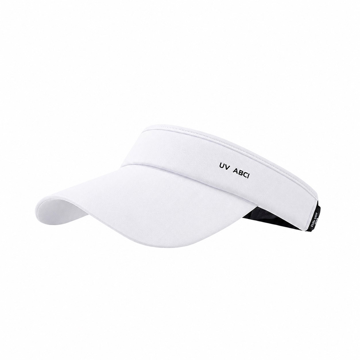 Polyester Open Crown Sun Visor — White