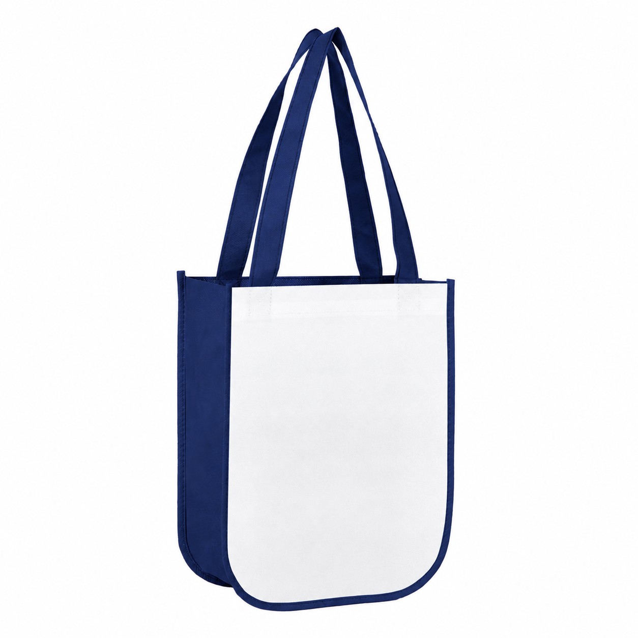 Structured Bottom Carry Bag — Navy Blue