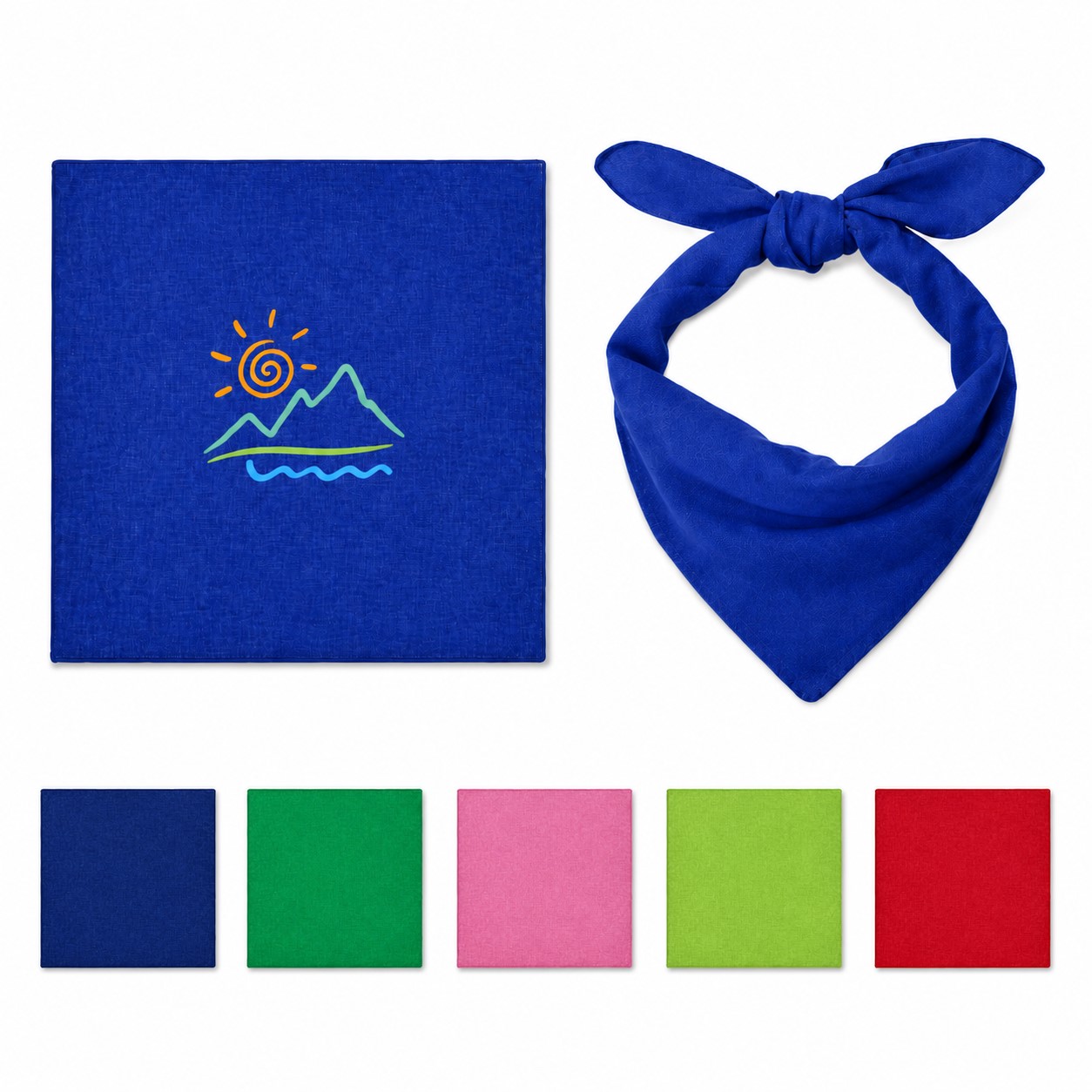 Solid Cotton Bandanna For Active Wear