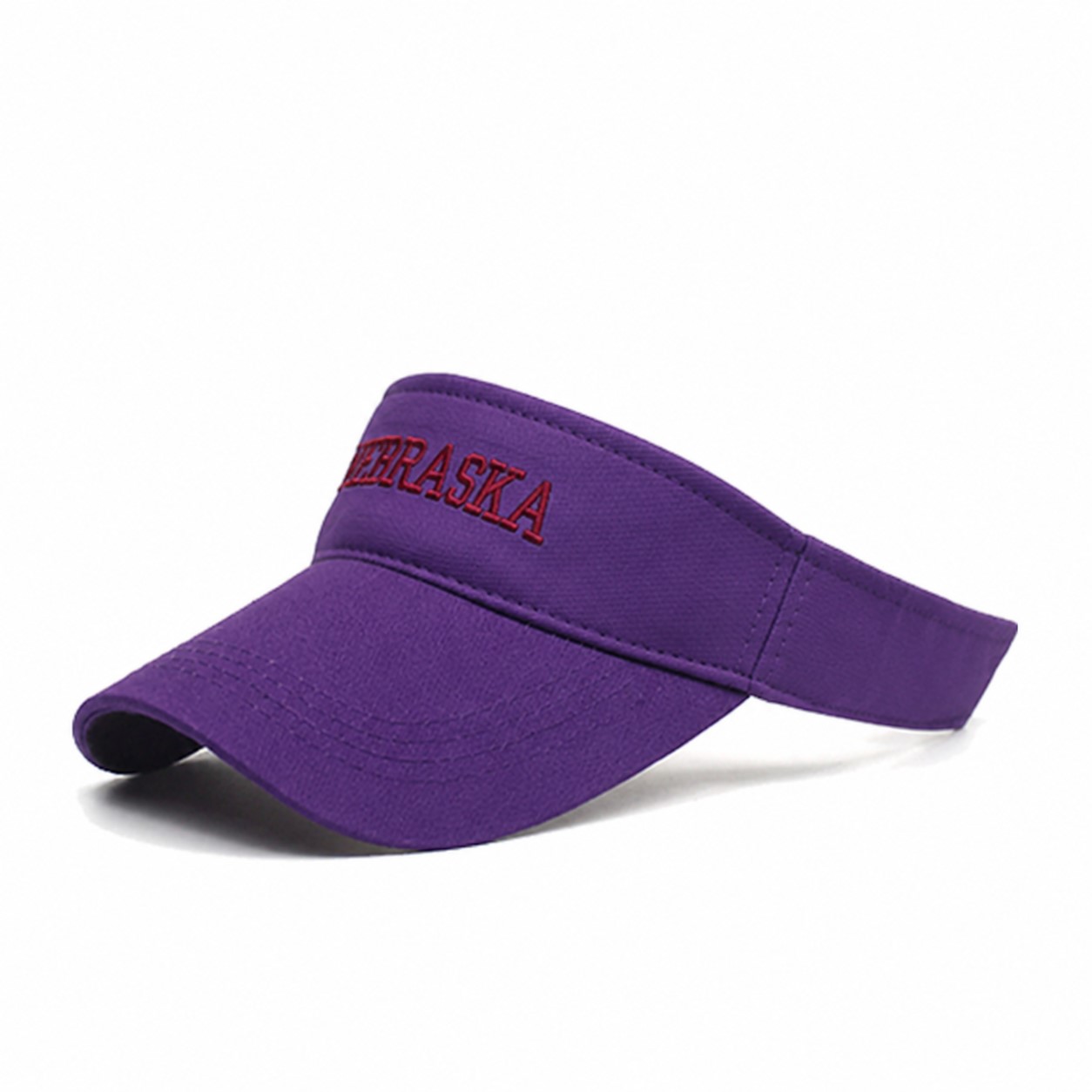 Cotton Open Top Visor Cap — Purple
