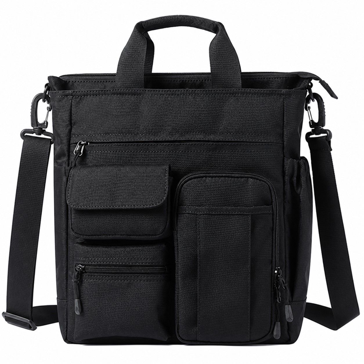 Multi Pocket Polyester Shoulder Tote — view 2