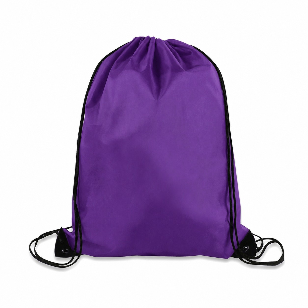 210D Polyester Drawstring Bag — Purple