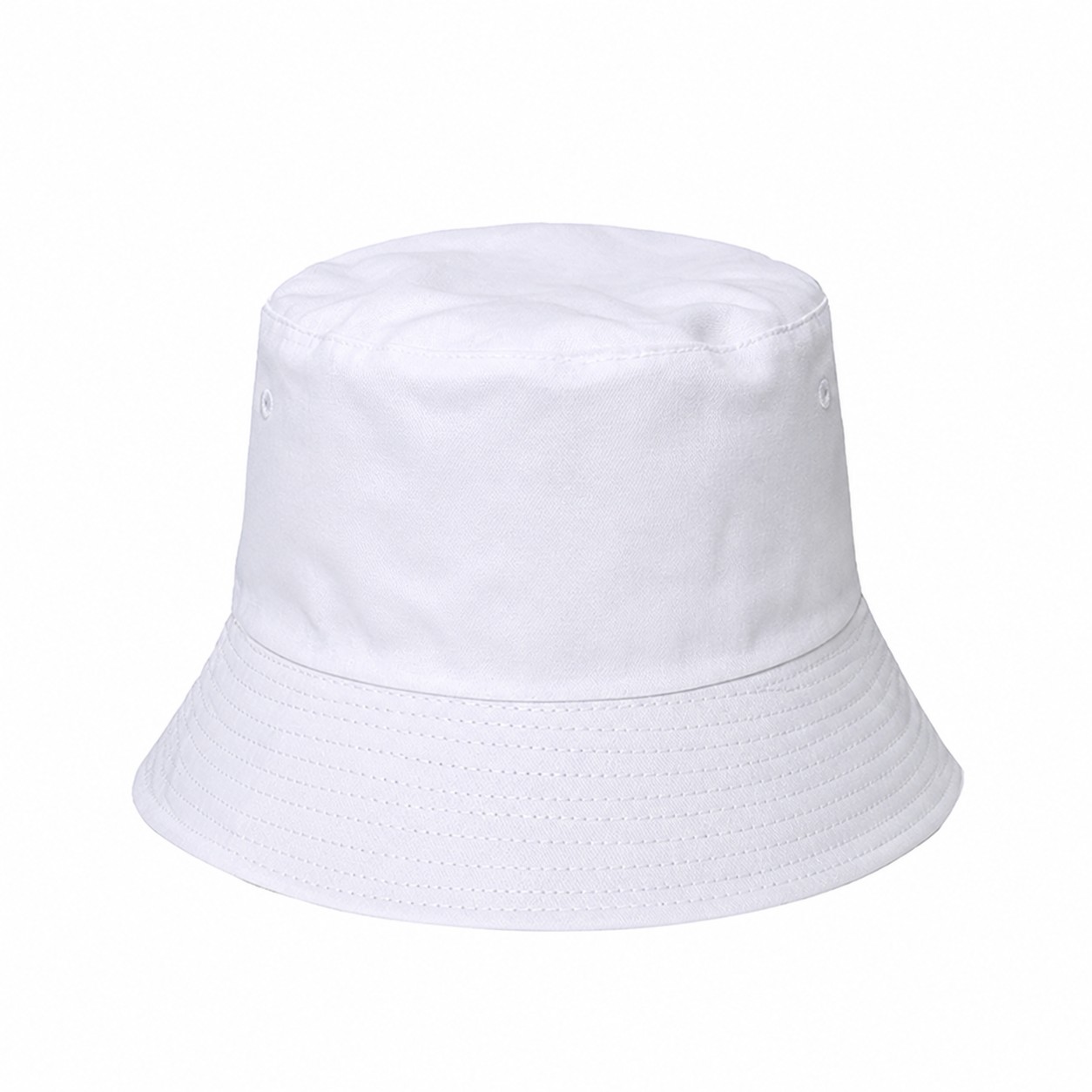 Reversible Polyester Bucket Hat — White