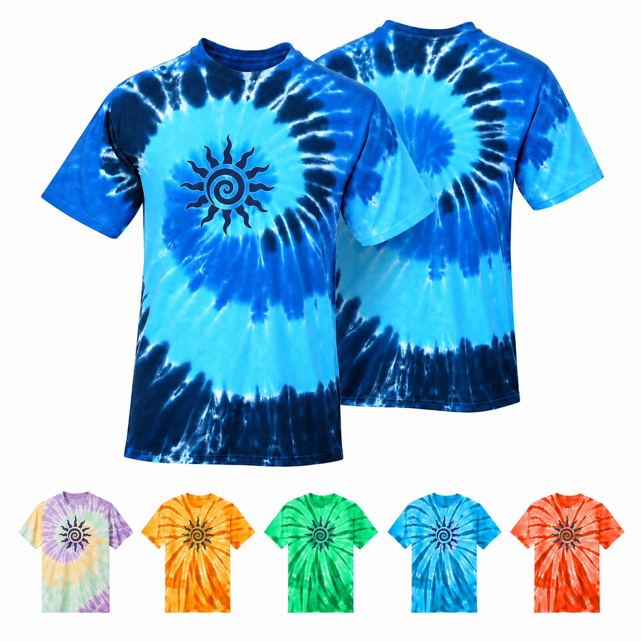 Cotton Tie Dye Crewneck Shirt