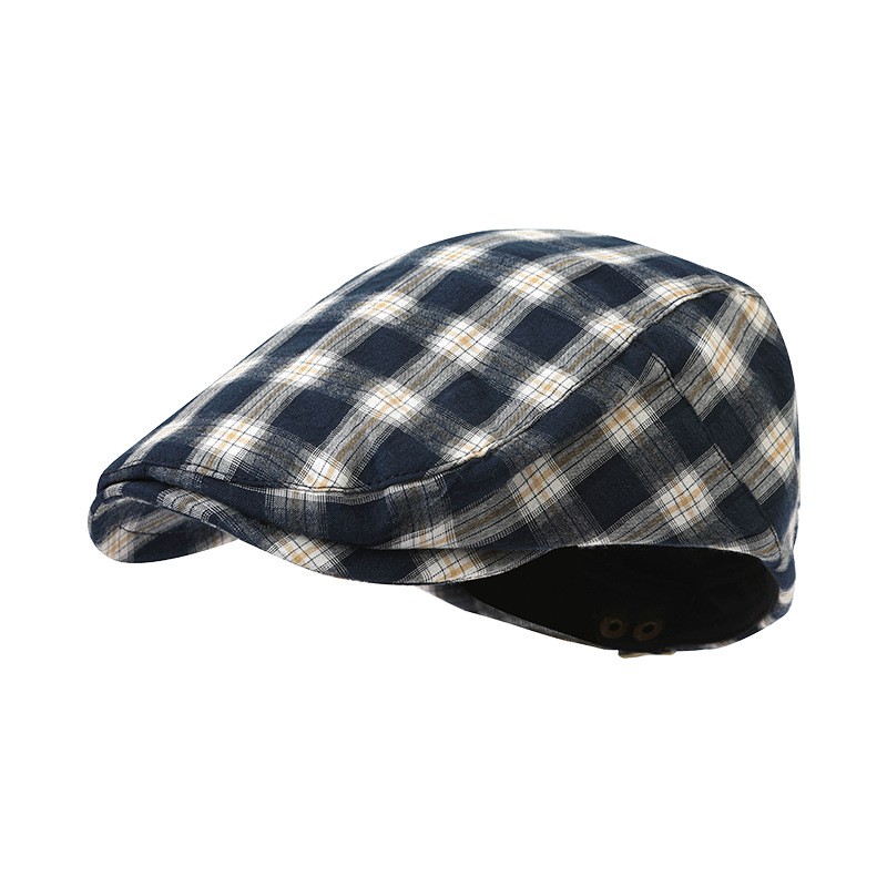 Cotton Plaid Ivy Beret Cap — view 2