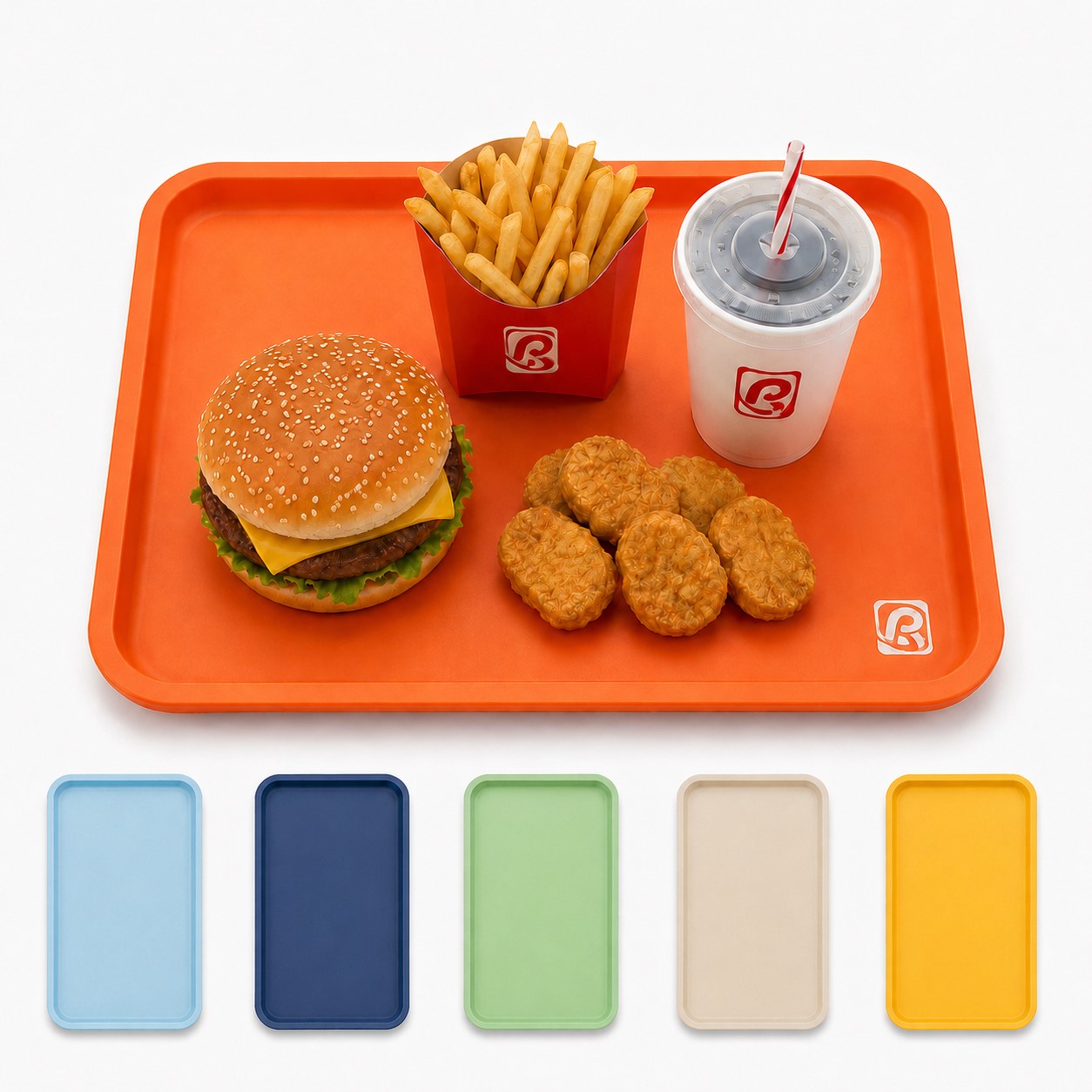 Rounded Corner Large PP Serving Tray