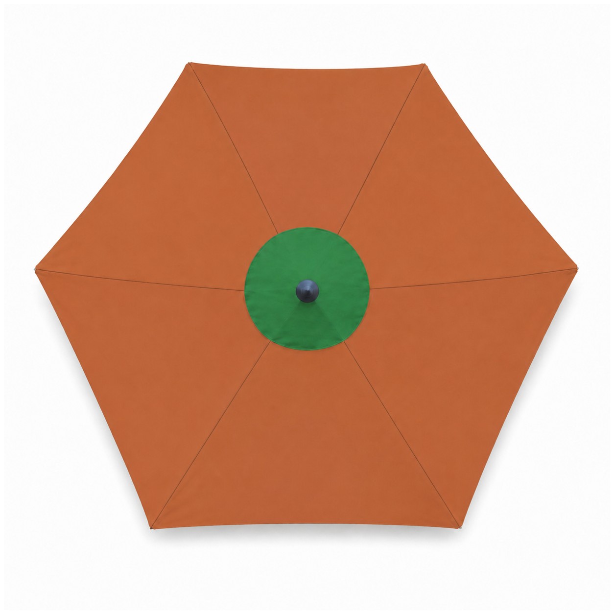 7-Foot Wooden Market Umbrella With Valance — Copper Brown