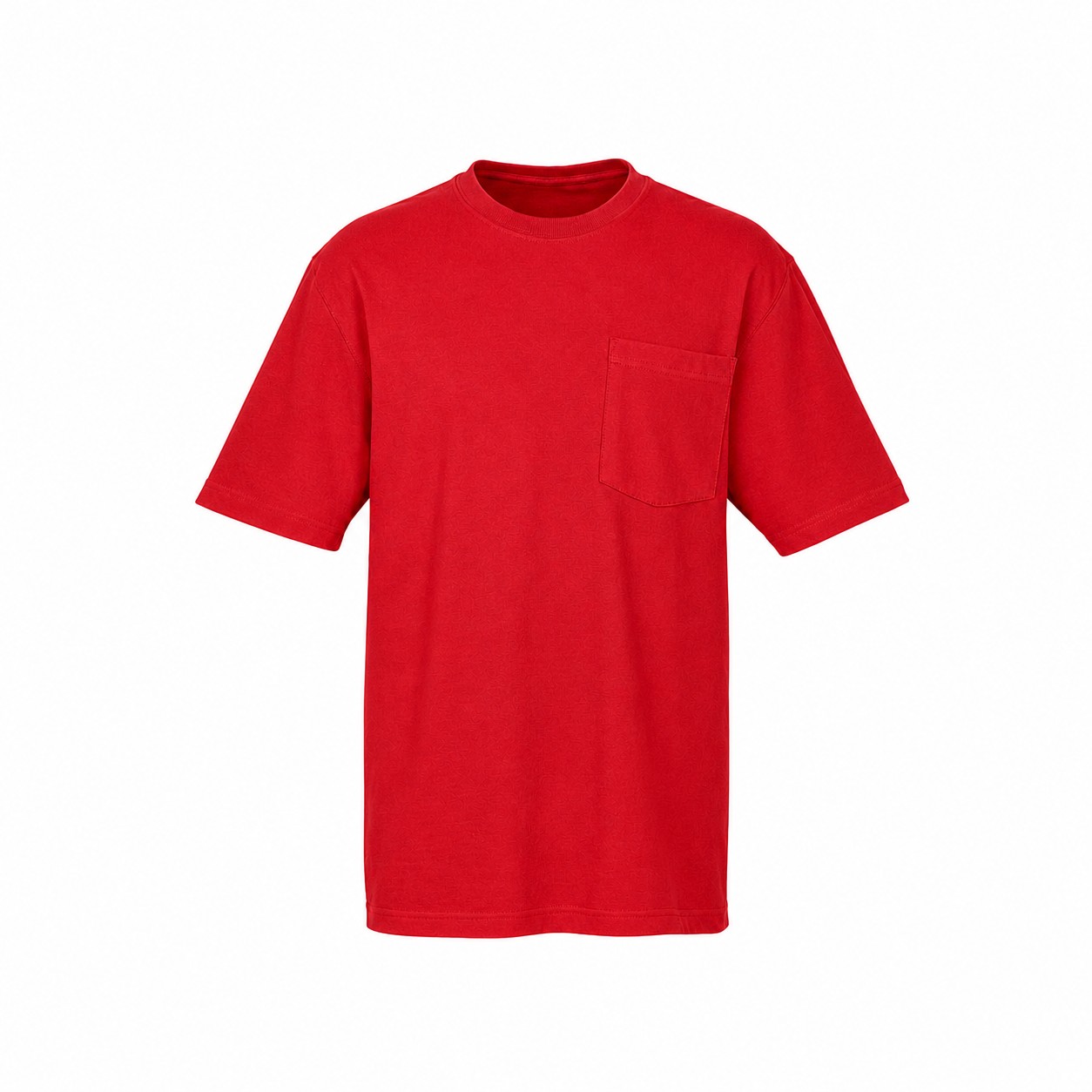 Workwear Cotton Pocket T Shirt — Red