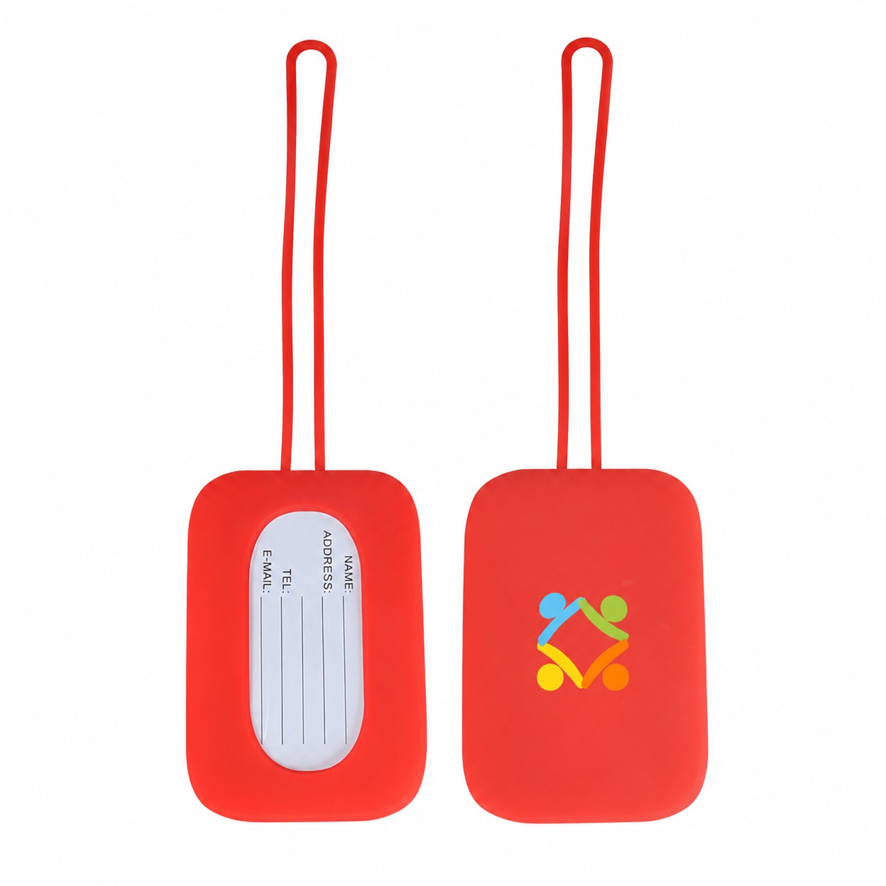 Reusable Silicone Luggage Tag With Adjustable Strap