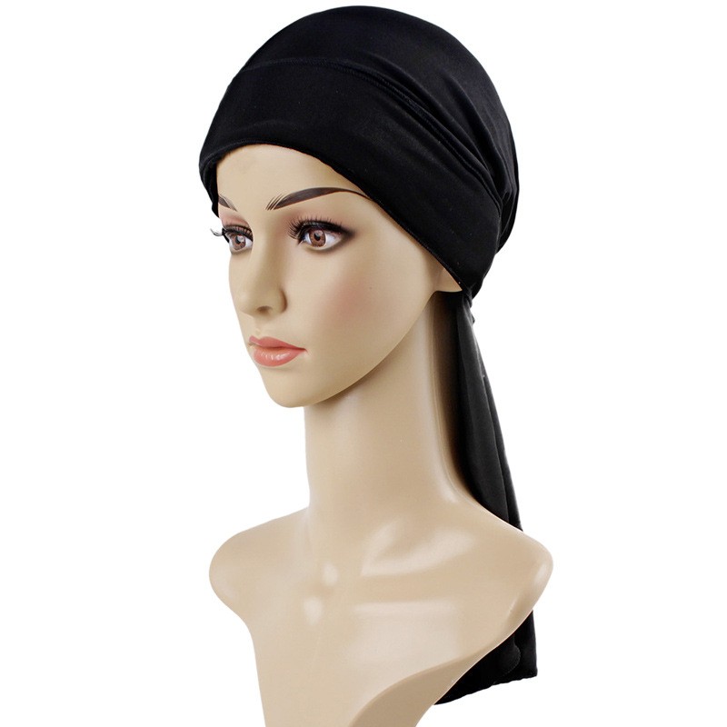 Polyester Drawstring Hair Turban — view 2