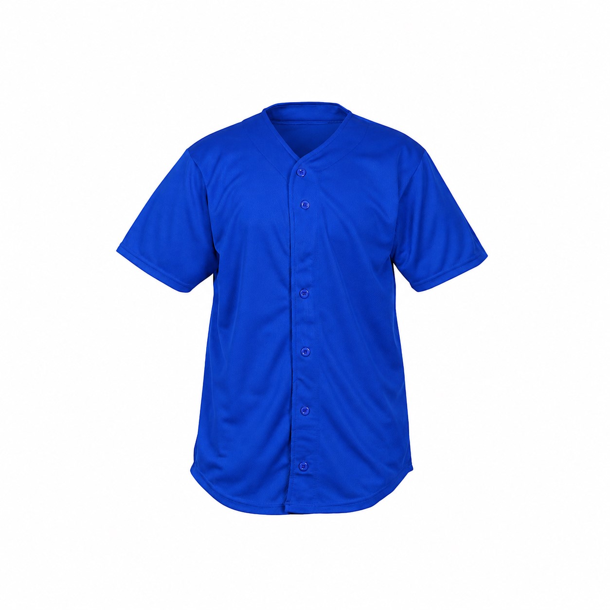Mesh Full Button Baseball Jersey — Blue