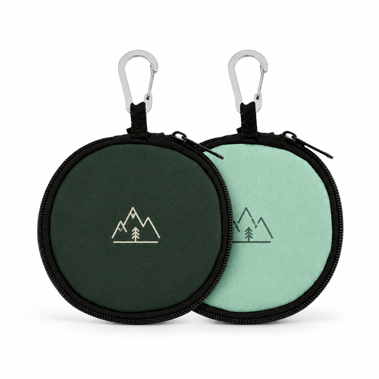 Compact Fabric Golf Ball Pouch With Clip