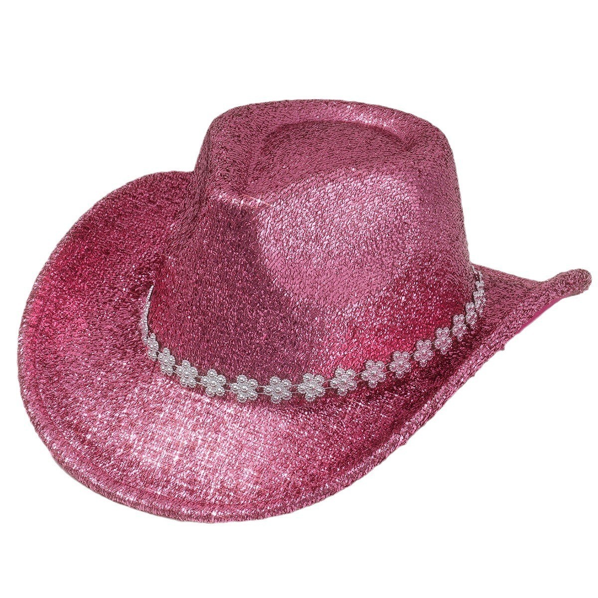 Polyester Flower Band Cowboy Hat — view 2