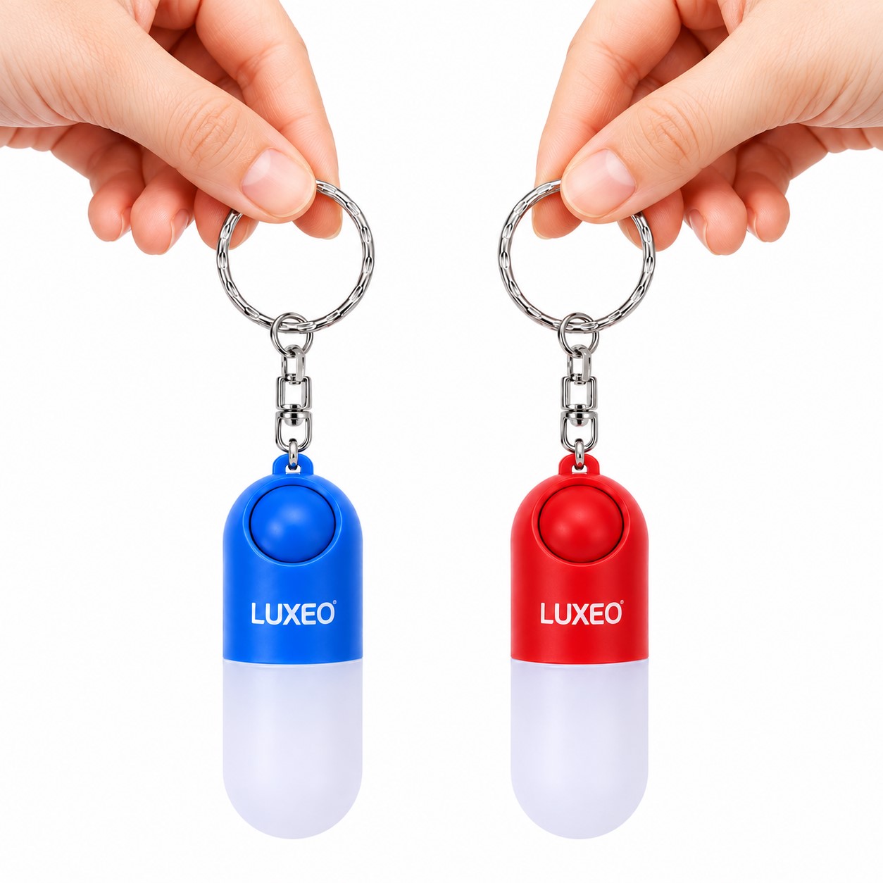 Rotating ABS Capsule Pill Box Keychain